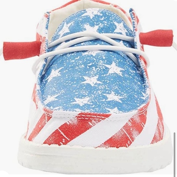 Hey Dude | Wendy Star-Spangled Patriotic American Flag Shoes size 8 - Picture 2 of 5